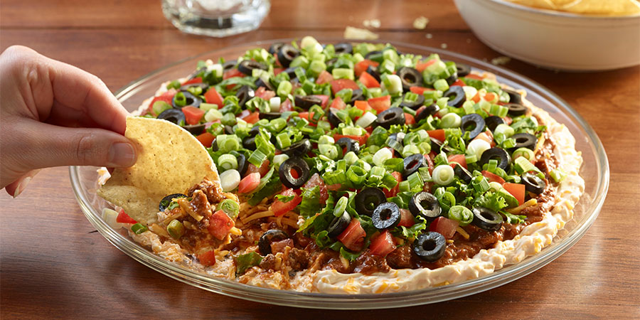 Trempette au chili de sept étages